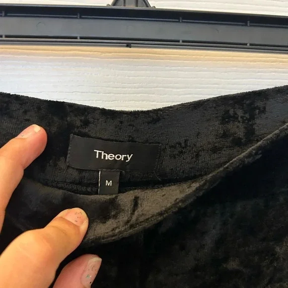 ! THEORY Adbelle Velour Knit Leggings sz M - Picture 7 of 8